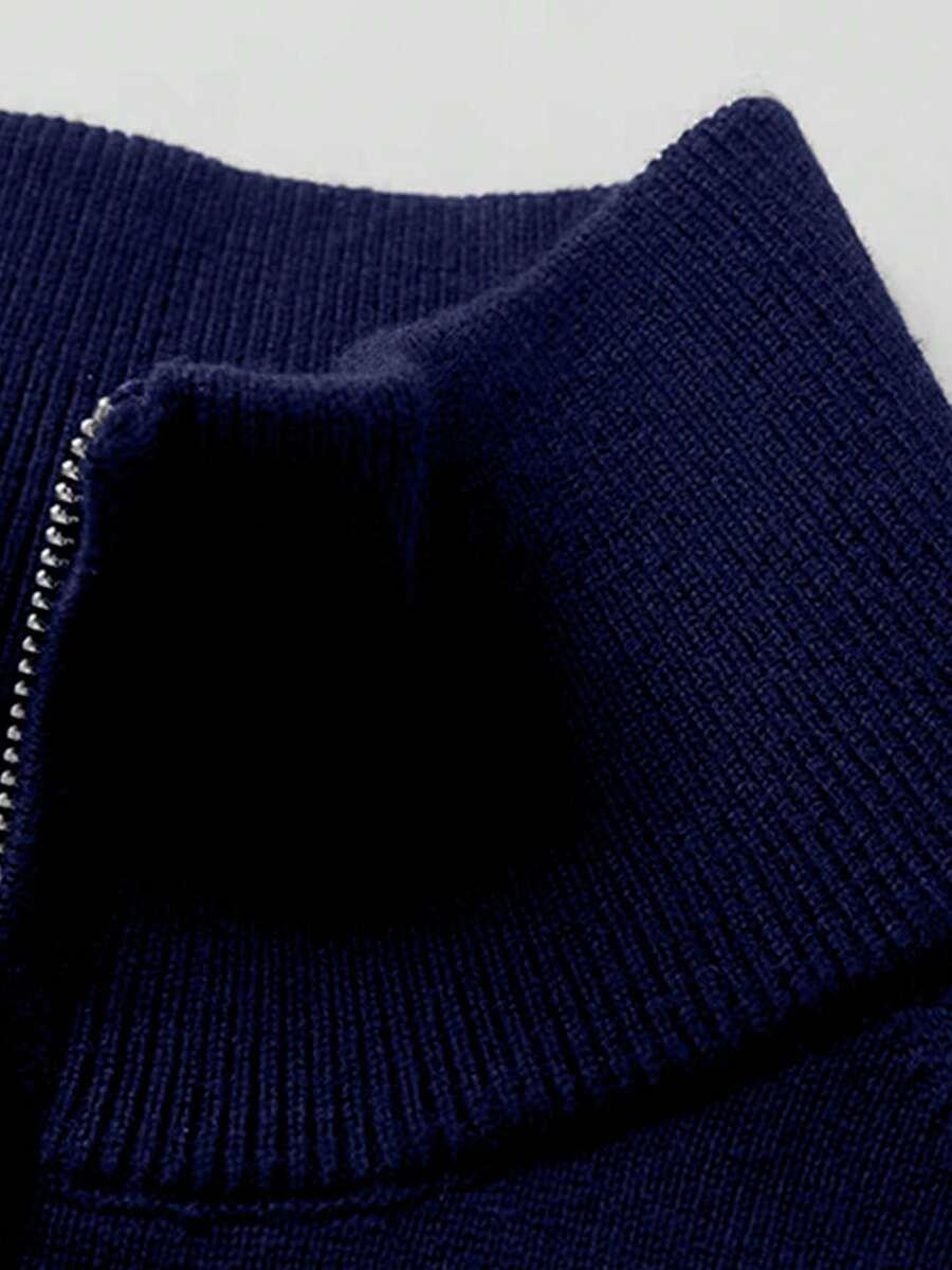 GRANATOWY SWETER CASUAL