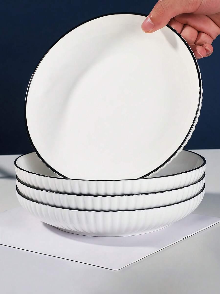 biały talerz 4-pack