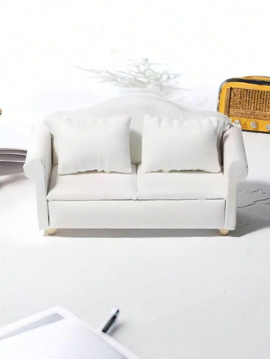 MINIATUROWA BIAŁA KANAPA ZABAWKA