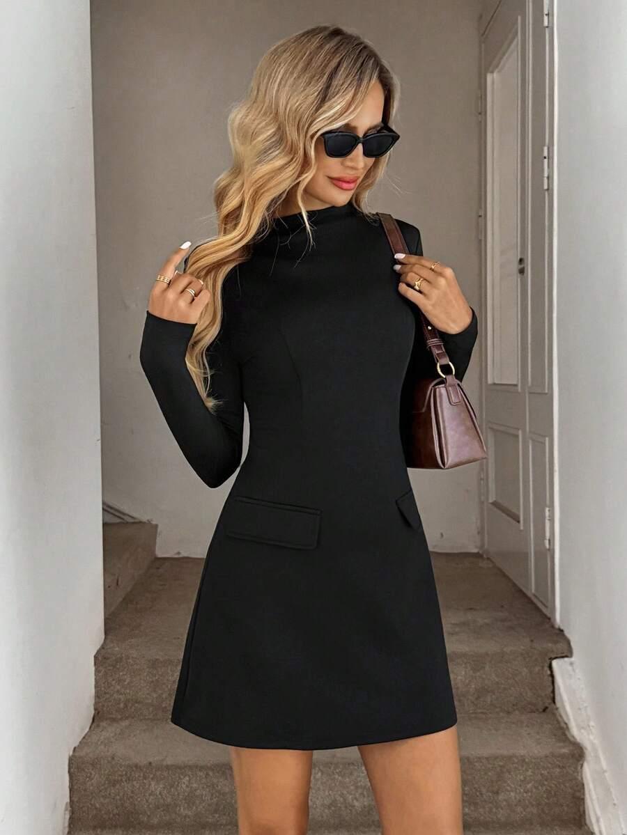 CZARNA MINI SUKIENKA 