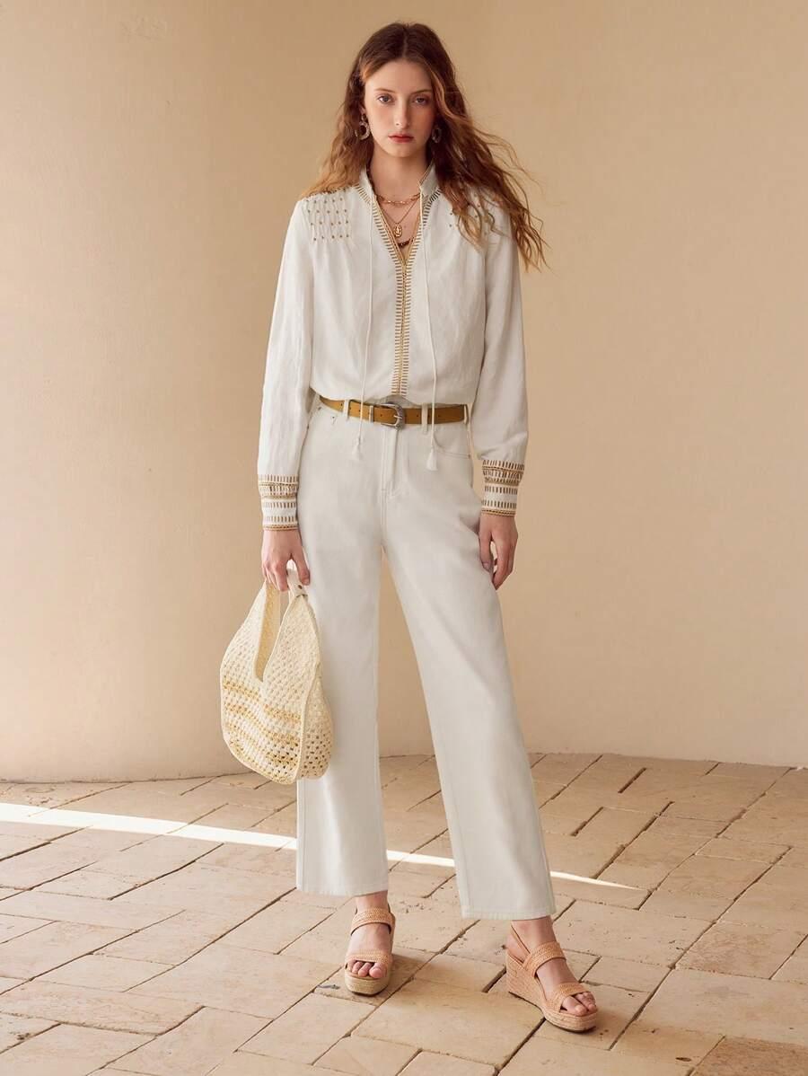 JEANSY DAMSKIE STRAIGHT LEG WYSOKI STAN