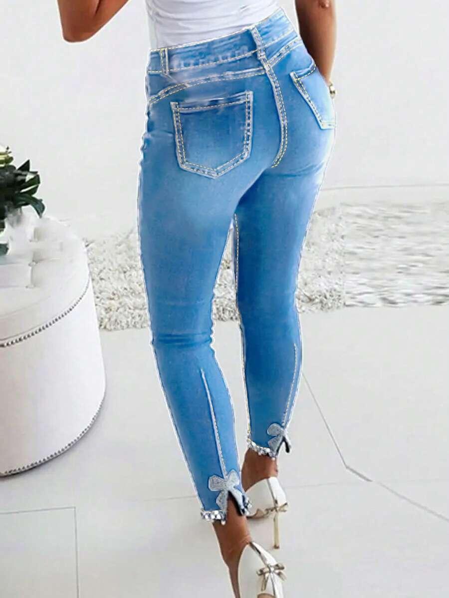 NIEBIESKIE SPODNIE JEANS