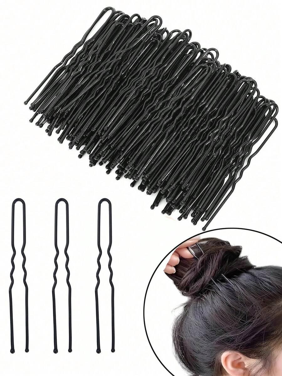 czarne wsuwki do włosów 150-pack