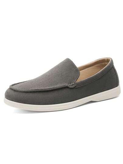 szare mokasyny casual
