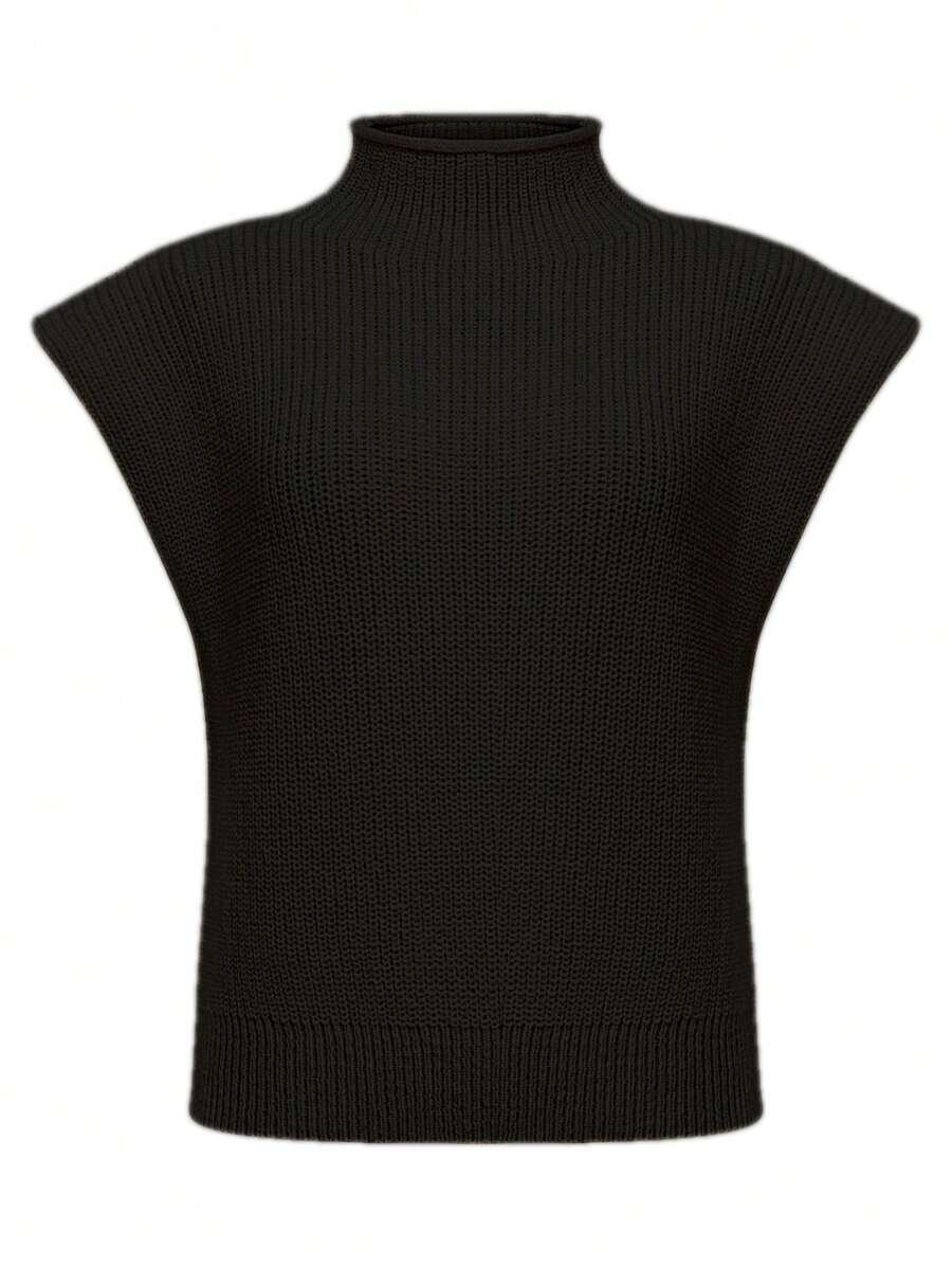 CZARNY SWETER KAMIZELKA 