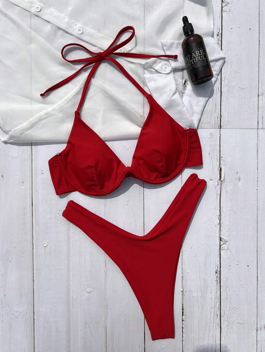 CZERWONY DÓŁ OD BIKINI 