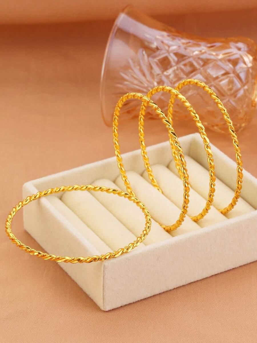 złote bransoletki 4-pack