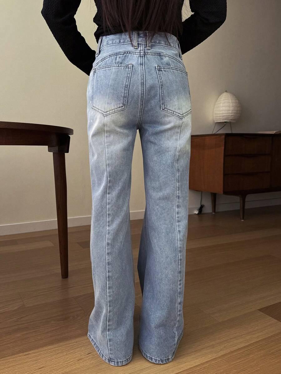 niebieskie JEANSOWE SPODNIE
