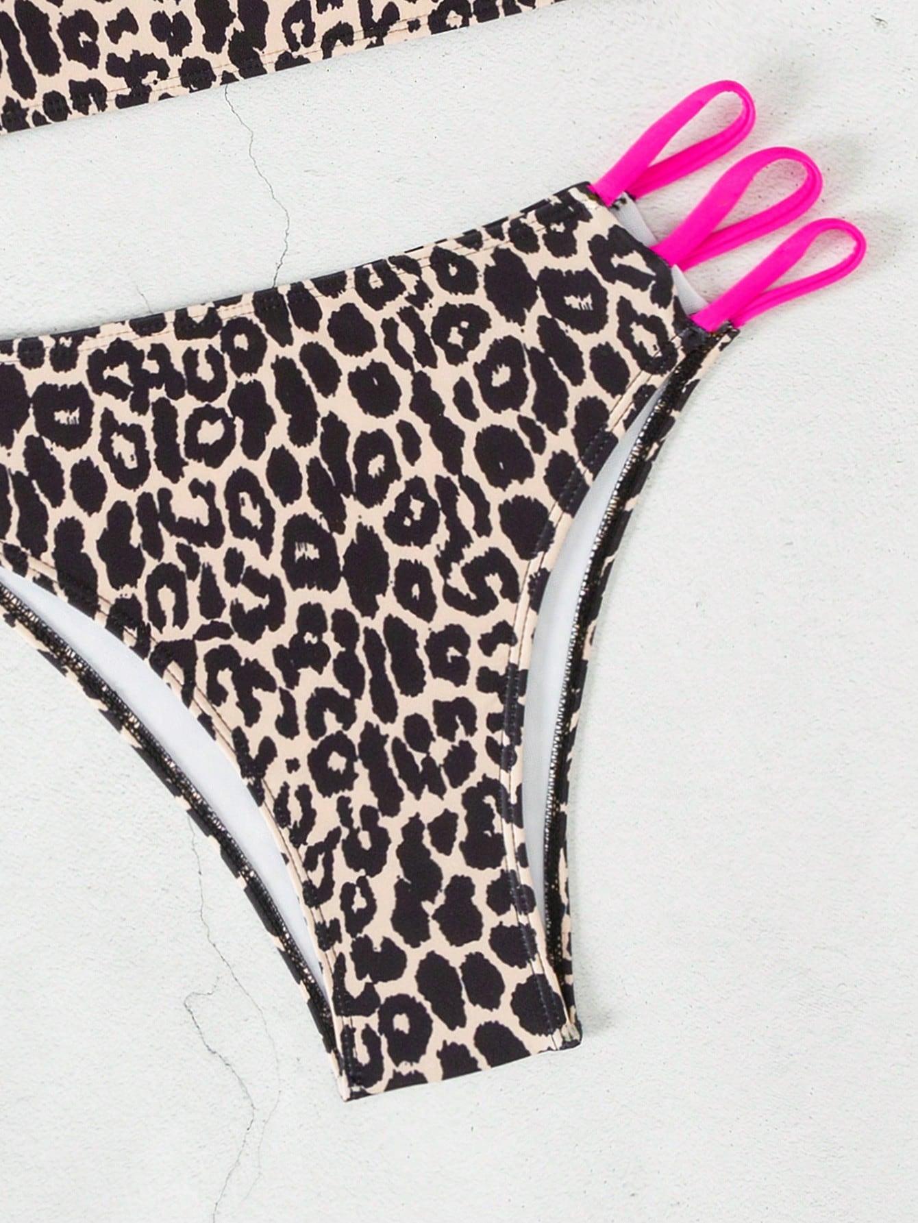 DWUCZĘŚCIOWY STRÓJ KĄPIELOWY ANIMAL PRINT