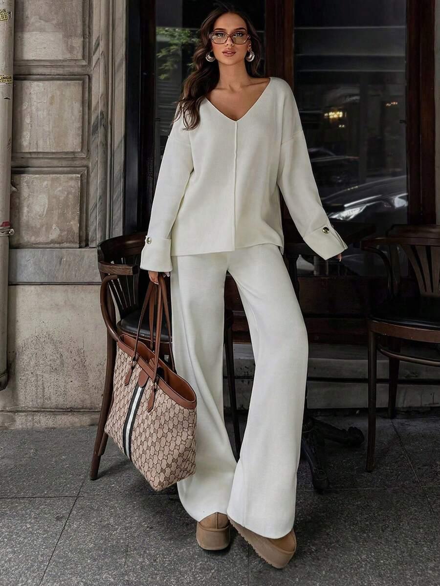 SWETER SPODNIE KOMPLET 
