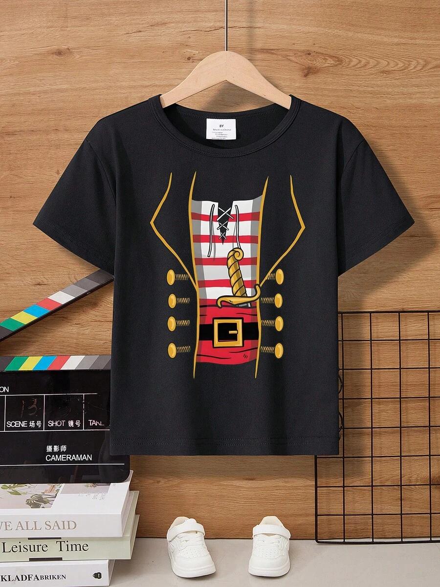 czarny t-shirt print 