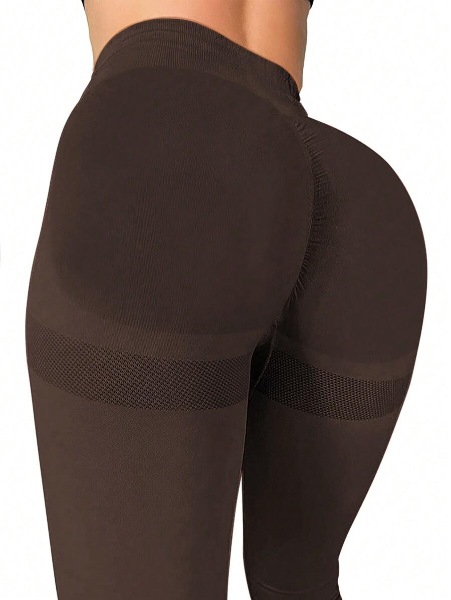 BRĄZOWE SPORTOWE LEGGINSY