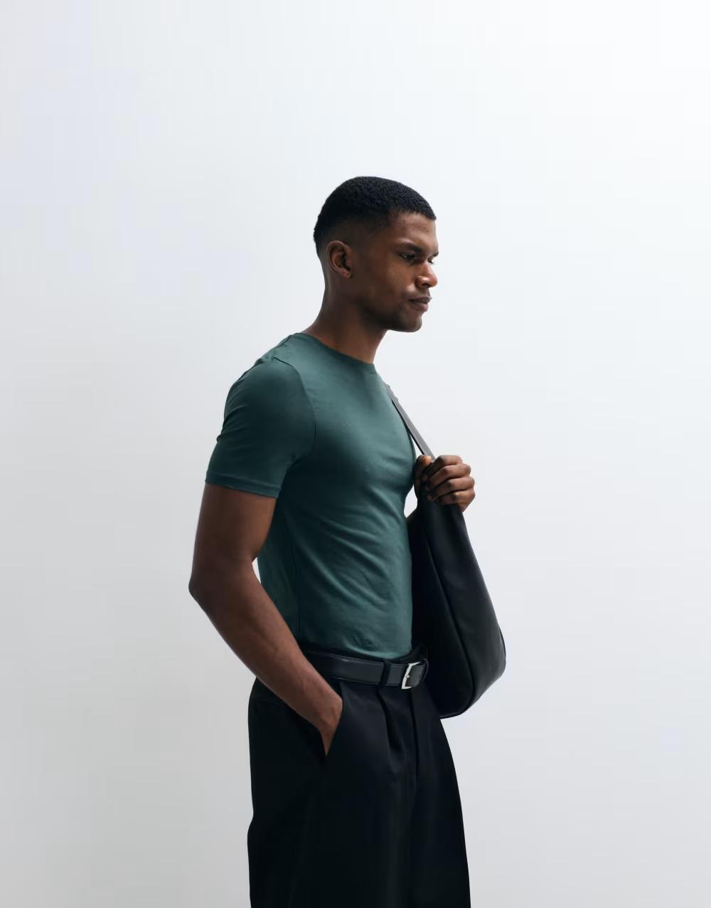 ZIELONY T-SHIRT BASIC