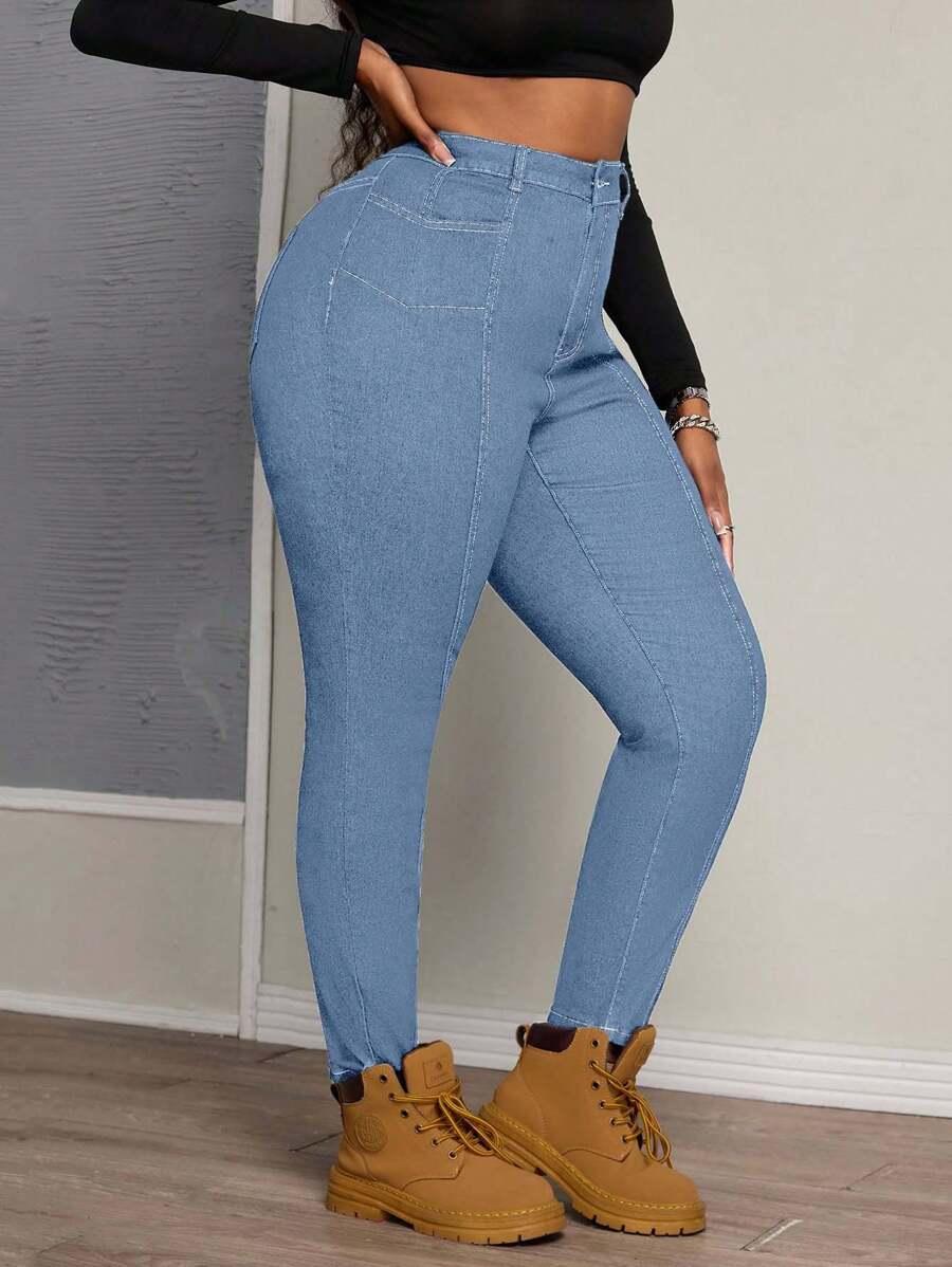 SPODNIE JEANS WYSOKI STAN RURKI 