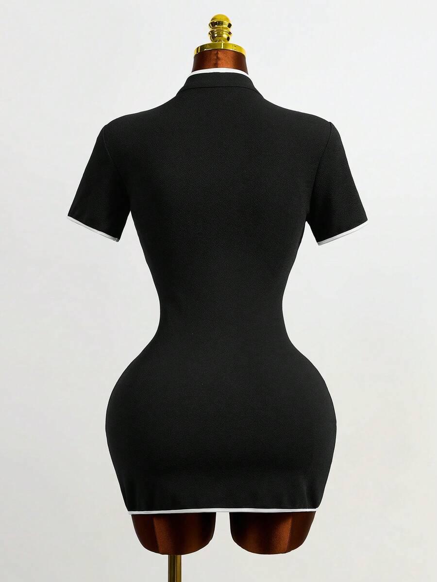 czarna mini sukienka