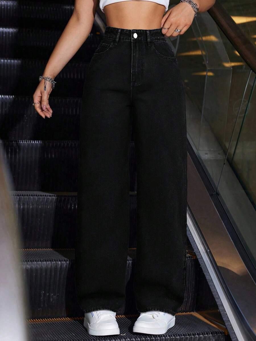 czarne spodnie jeans