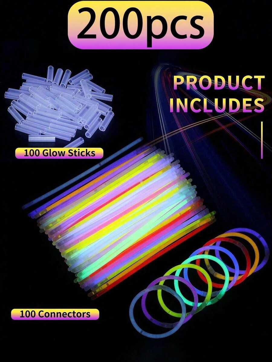 bransoletki pałeczki fluorescencyjne 10-pack