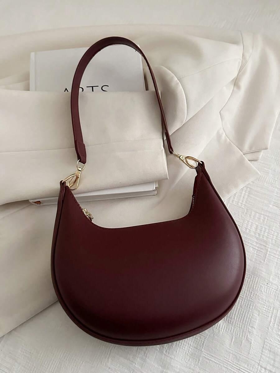 bordowa torebka zip