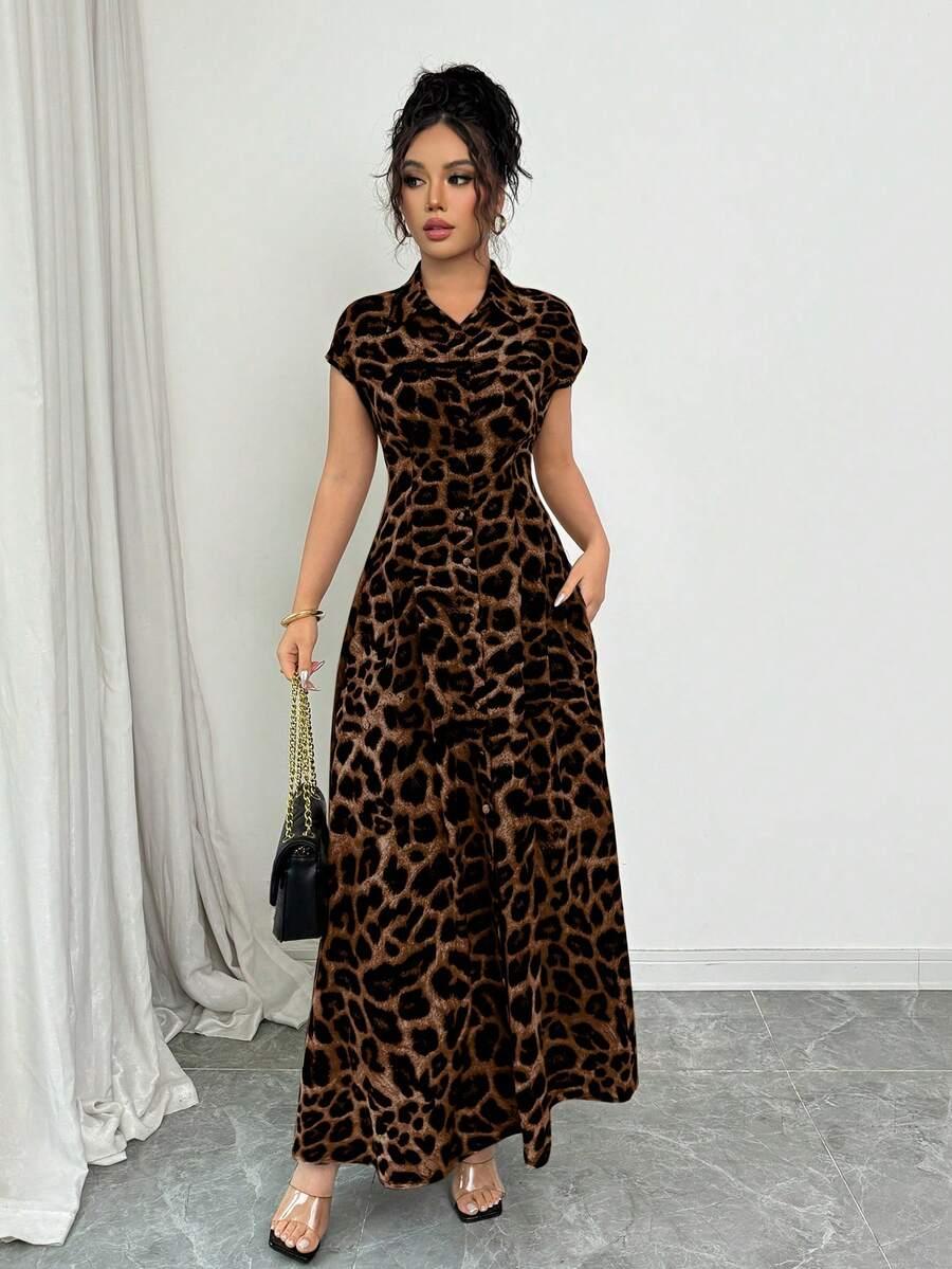 MAXI SUKIENKA ANIMAL PRINT