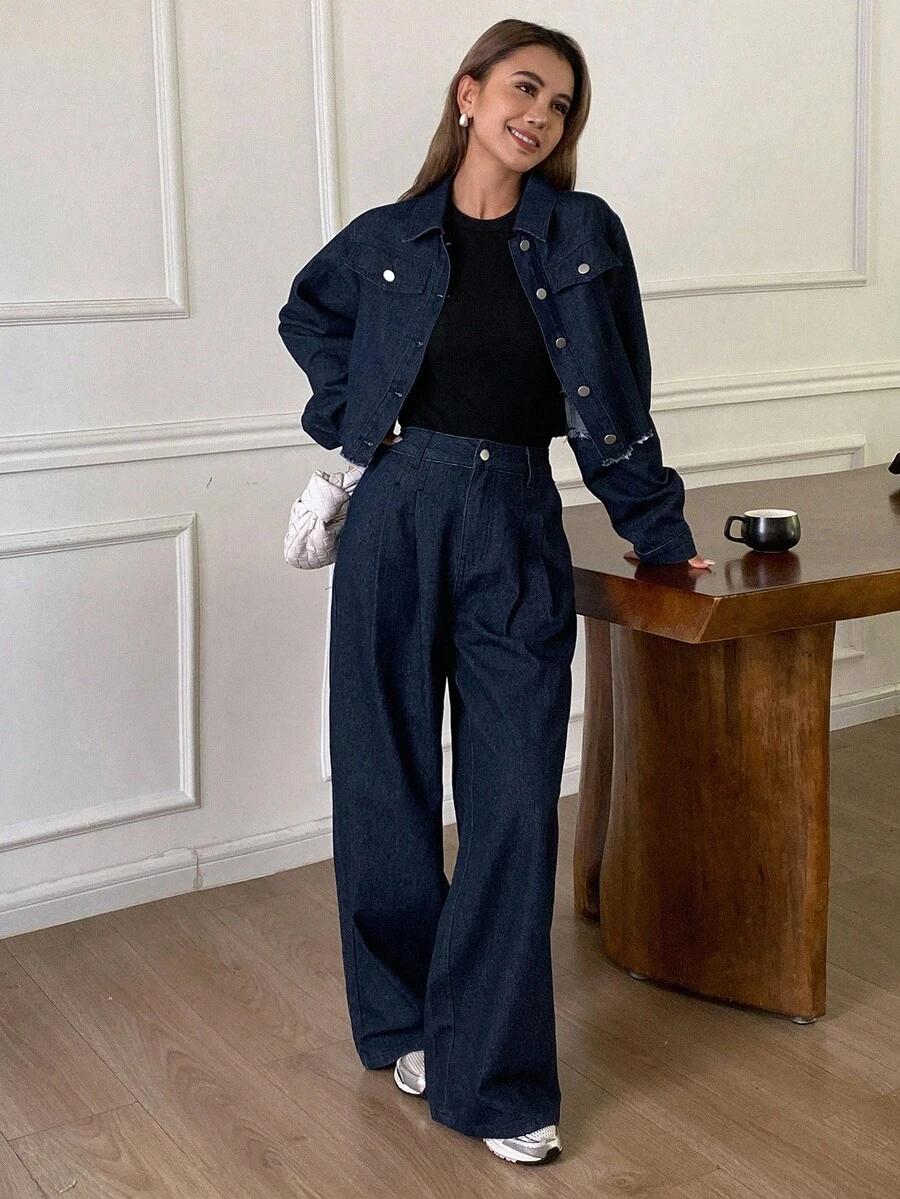kurtka spodnie komplet jeans 