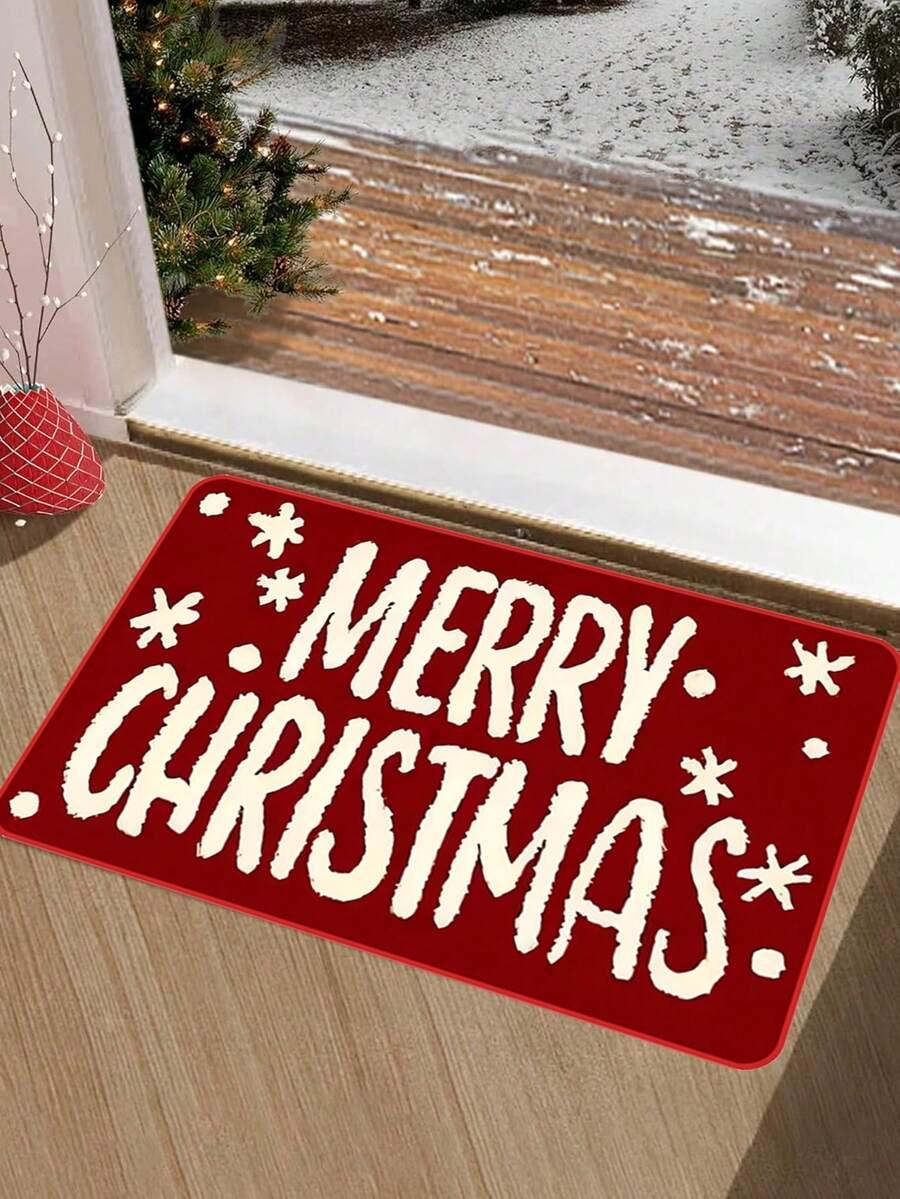 CZERWONA WYCIERACZKA NAPIS MERRY CHRISTMAS