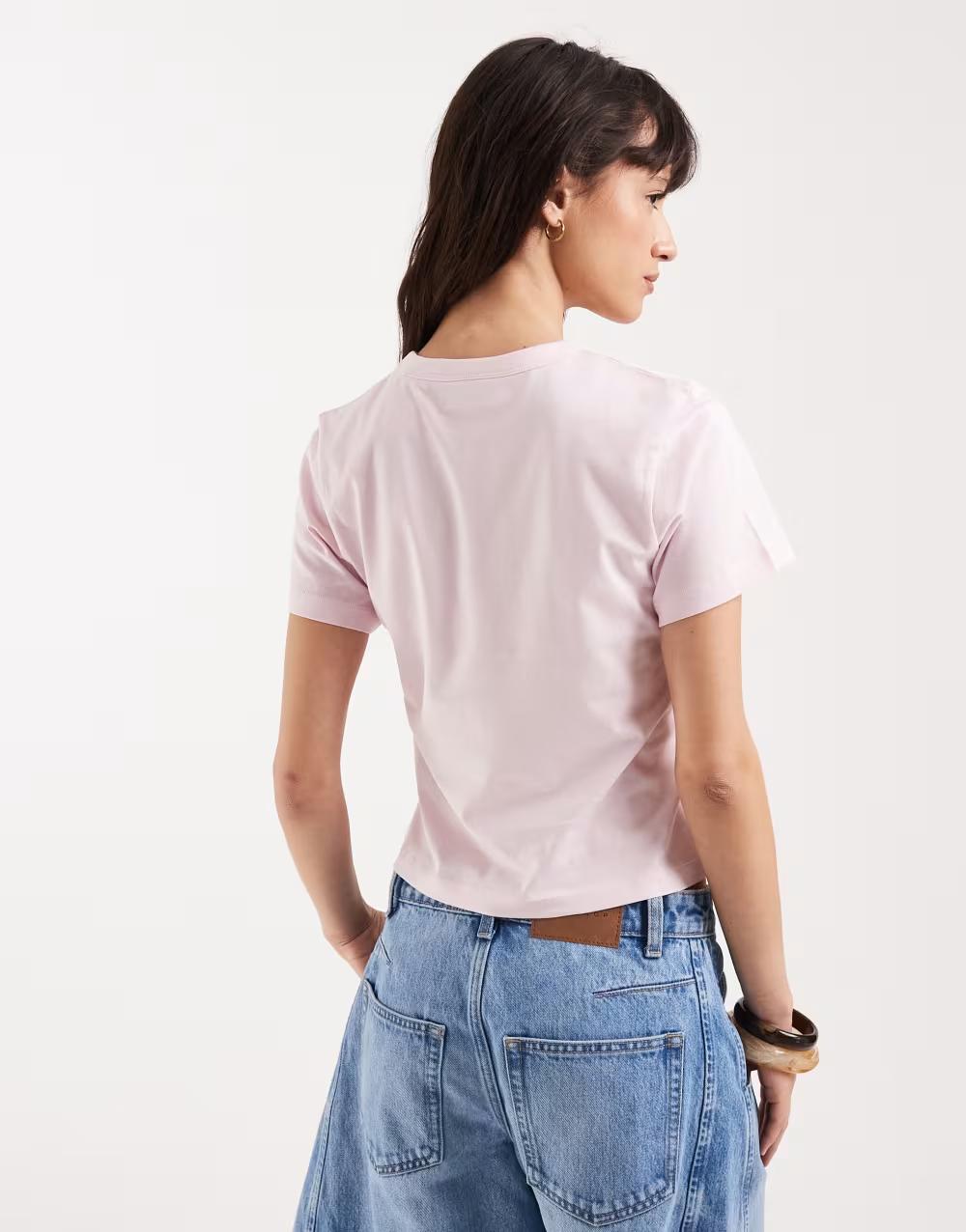 różowy t-shirt z krótkim rękawem nadruk rozgwiazda