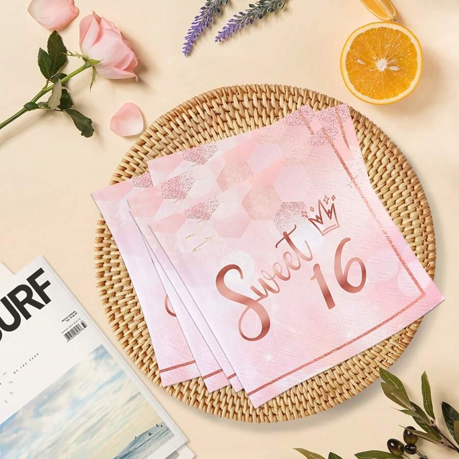 serwetki na 16 urodziny 40 szt