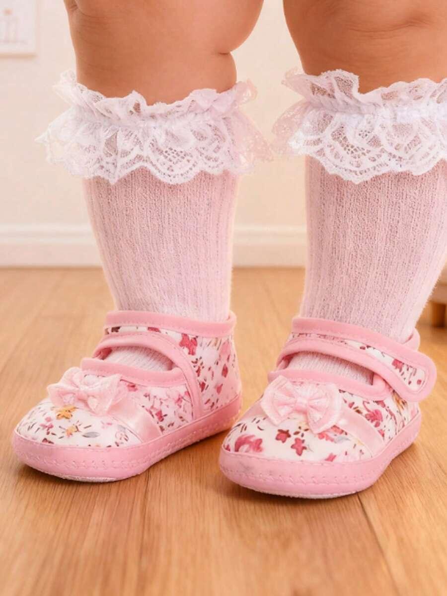 buty rzepy wzór kwiaty