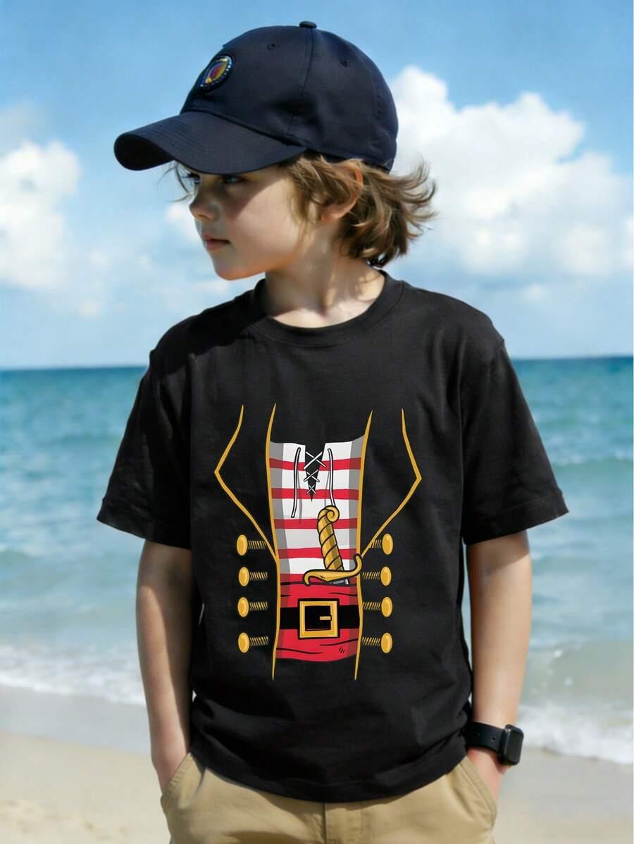 czarny t-shirt print 