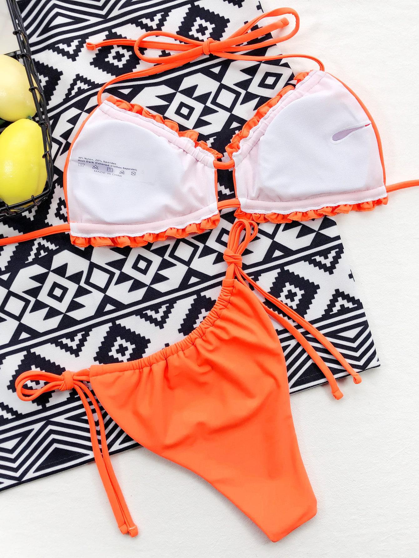 pomarańczowy DÓŁ OD BIKINI