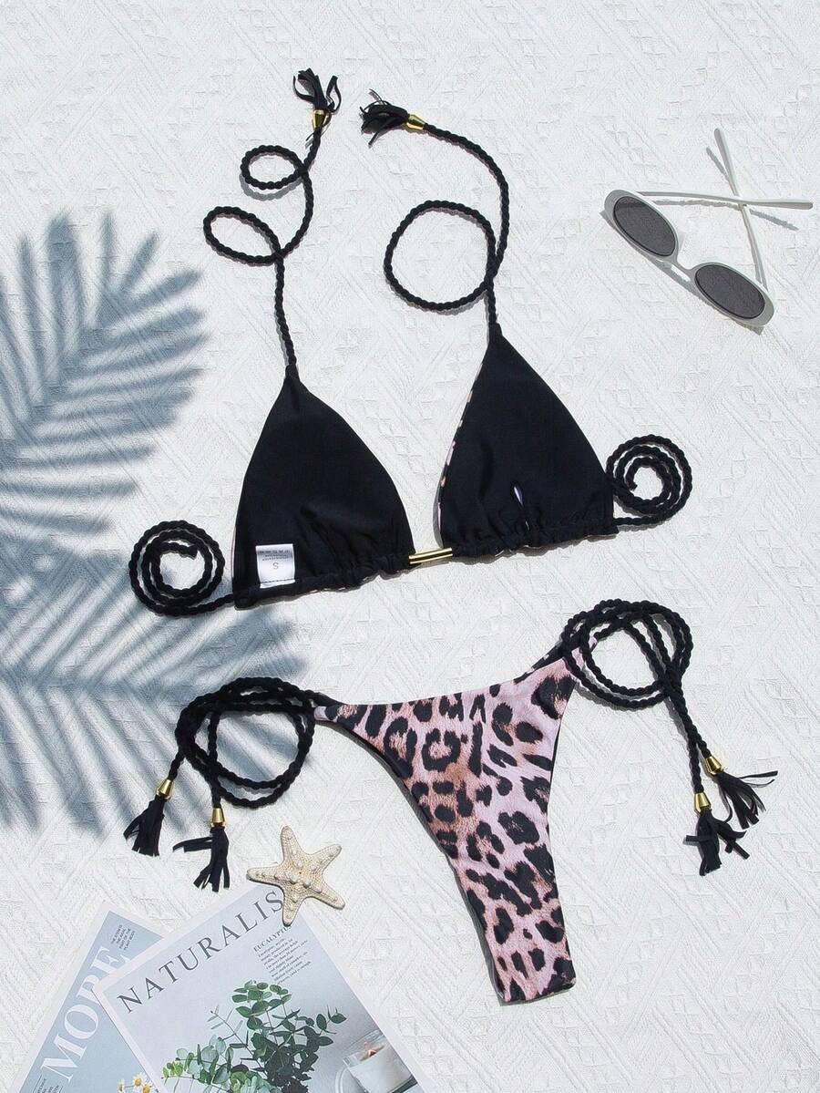 DWUCZĘŚCIOWY STRÓJ KĄPIELOWY ANIMAL PRINT