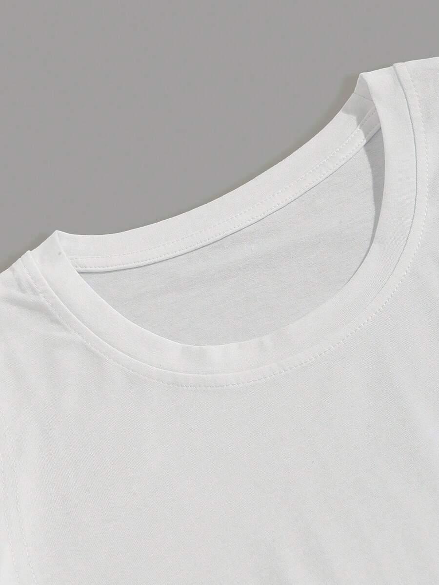 biały t-shirt basic