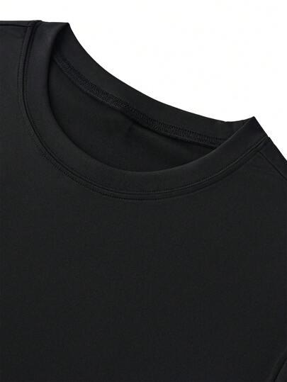 CZARNY T-SHIRT PRINT