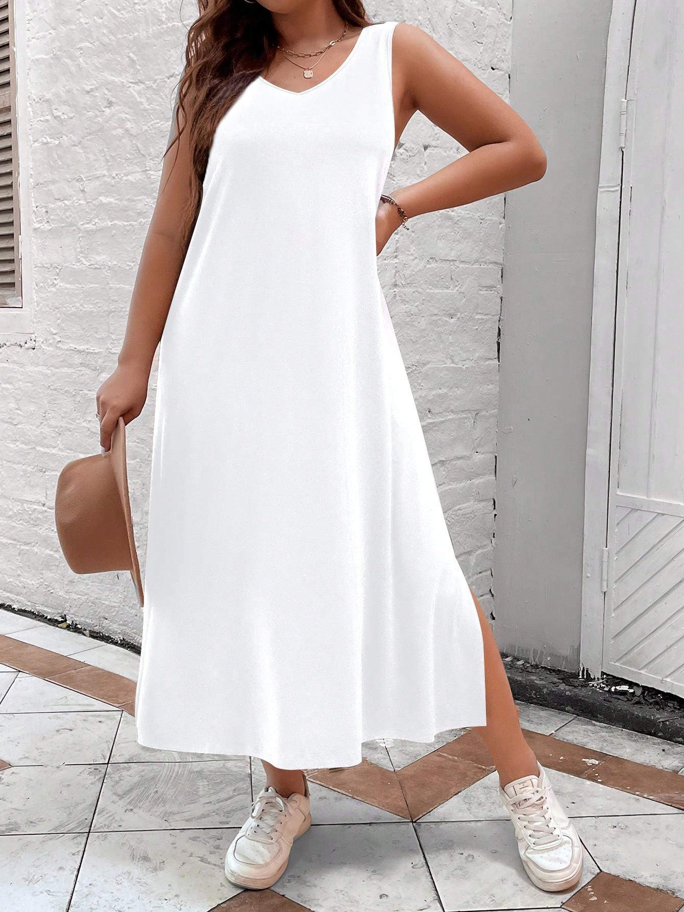 czarna sukienka v neck rozcięcia