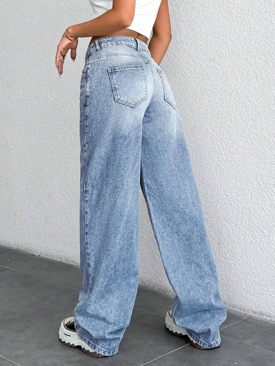 NIEBIESKIE SPODNIE JEANS