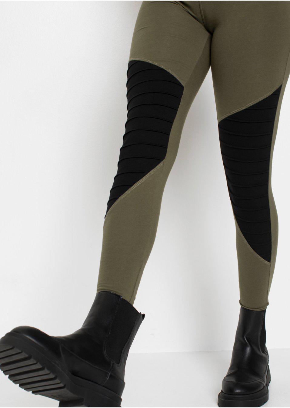 ZIELONE LEGGINSY WYSOKI STAN