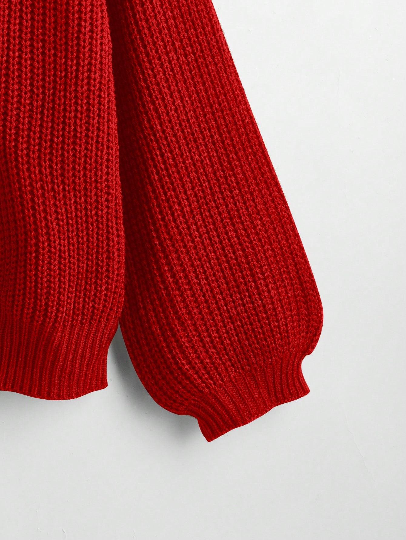 czerwony sweter v-neck