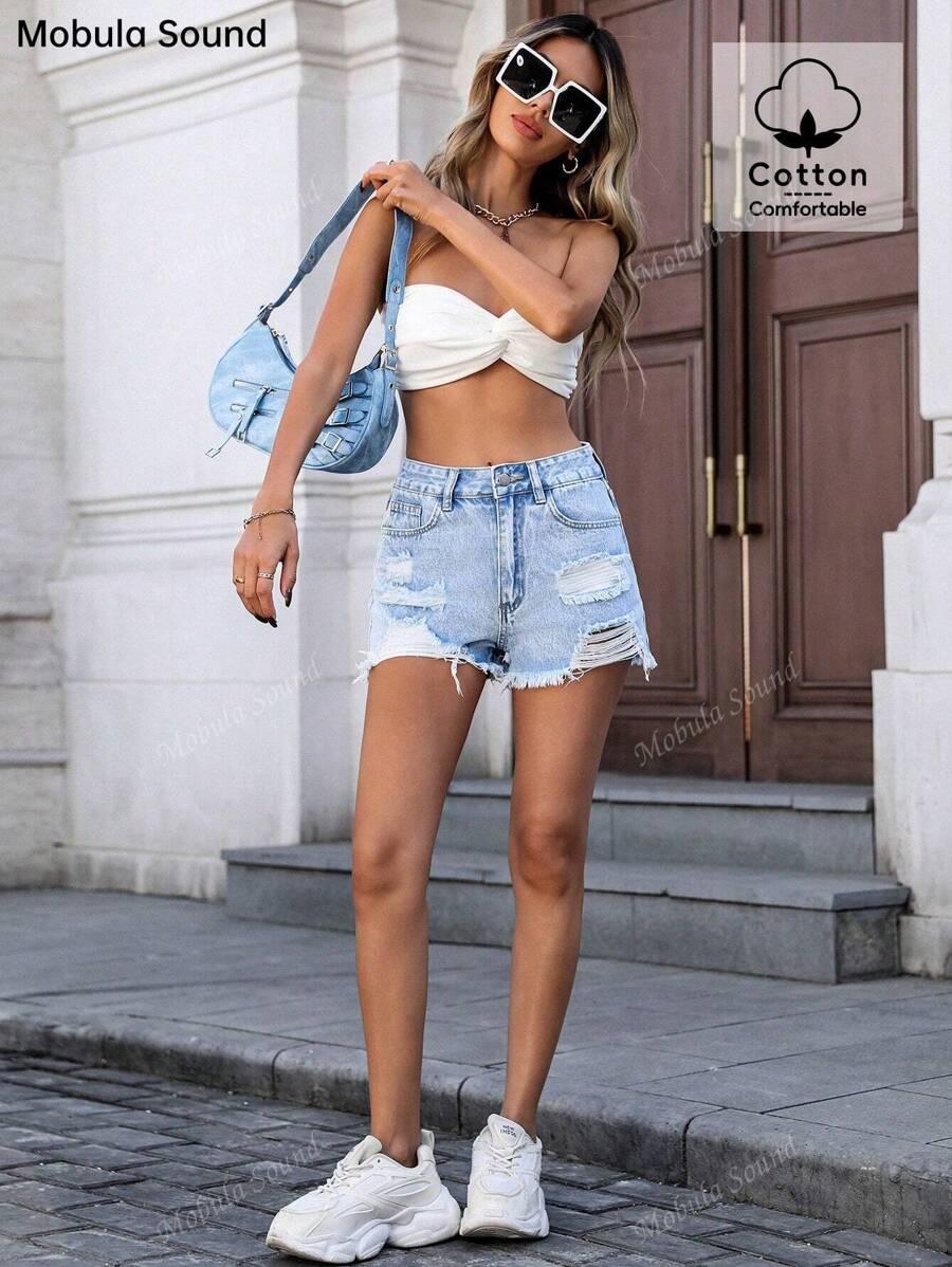 NIEBIESKIE SPODENKI JEANS