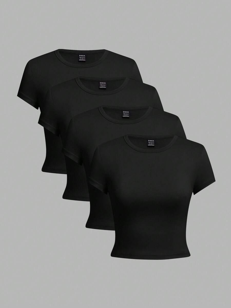 czarny top 4-pack