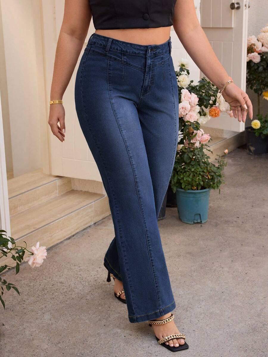 SPODNIE JEANS PROSTE NOGAWKI