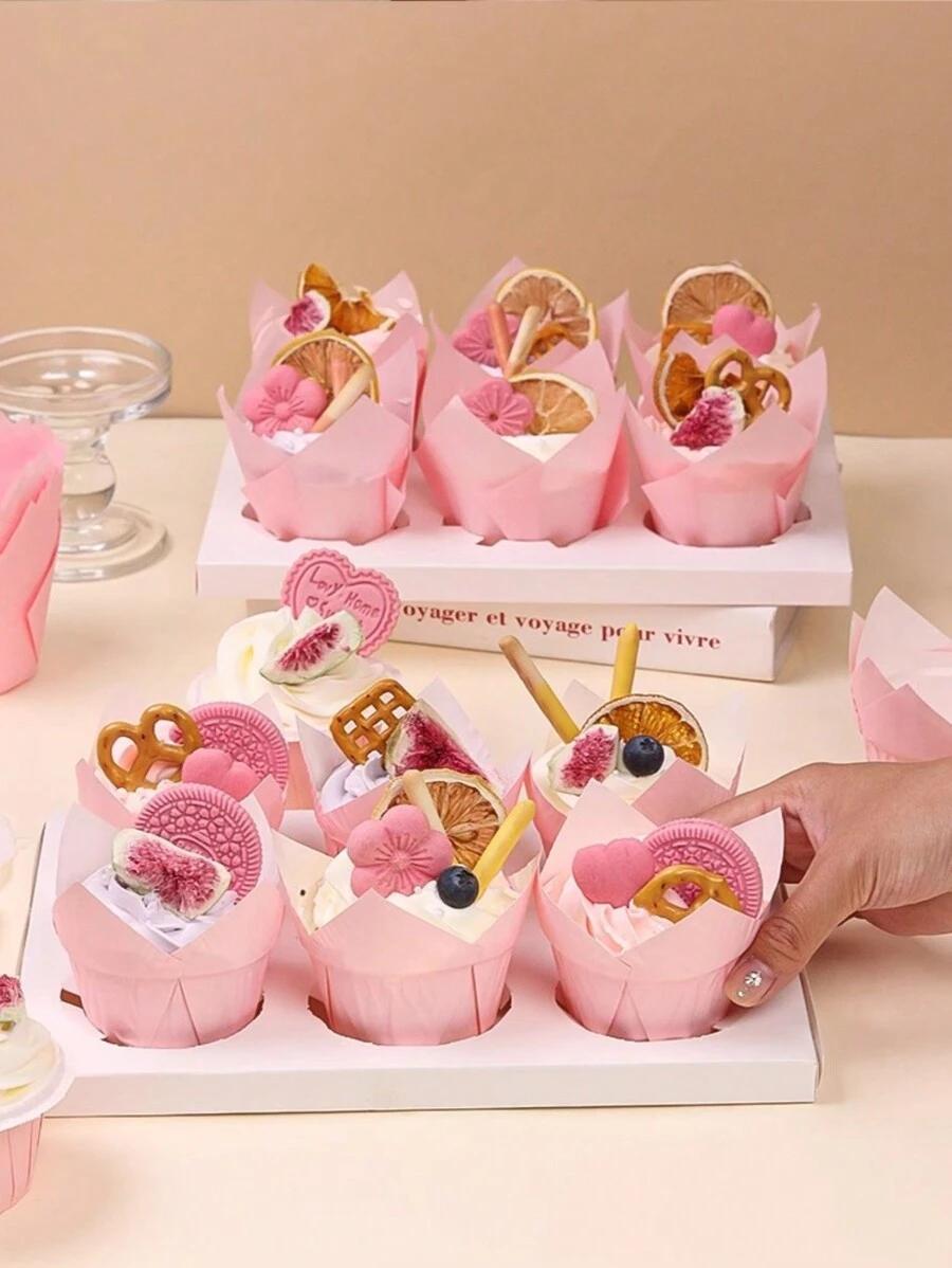 Różowe formy do muffinek