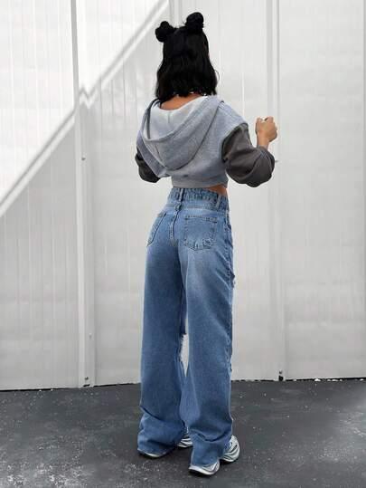NIEBIESKIE SPODNIE JEANS