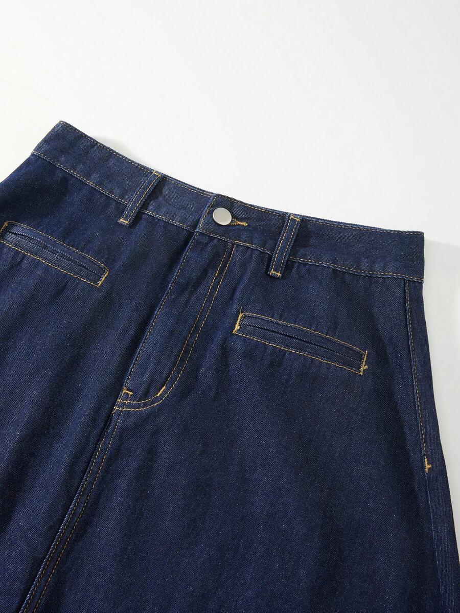 GRANATOWA SPÓDNICA JEANS