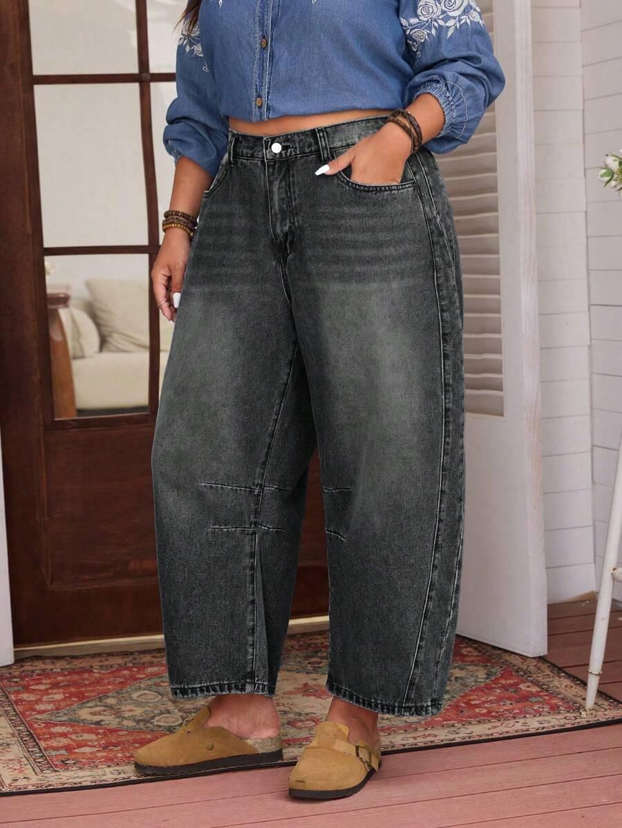 CZARNE SPODNIE JEANS