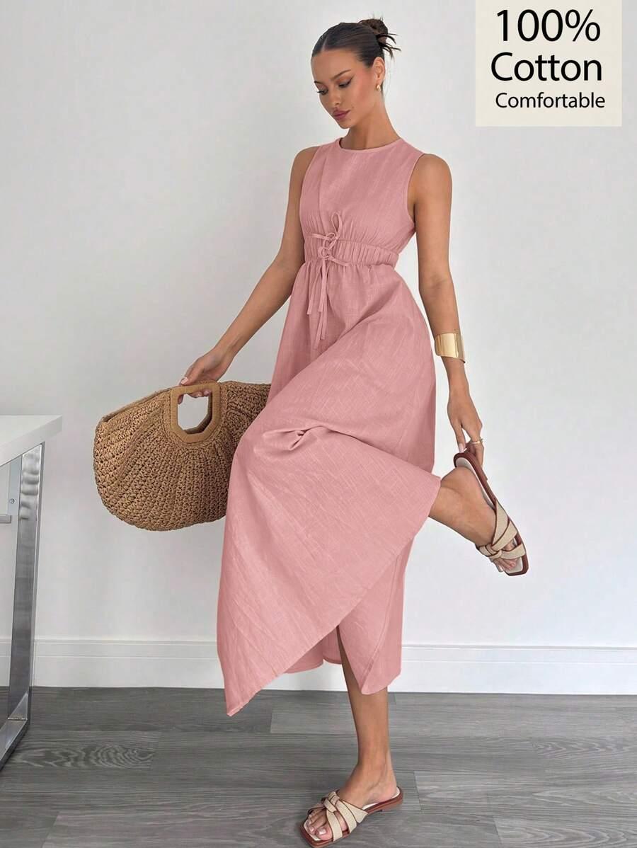RÓŻOWA MAXI SUKIENKA
