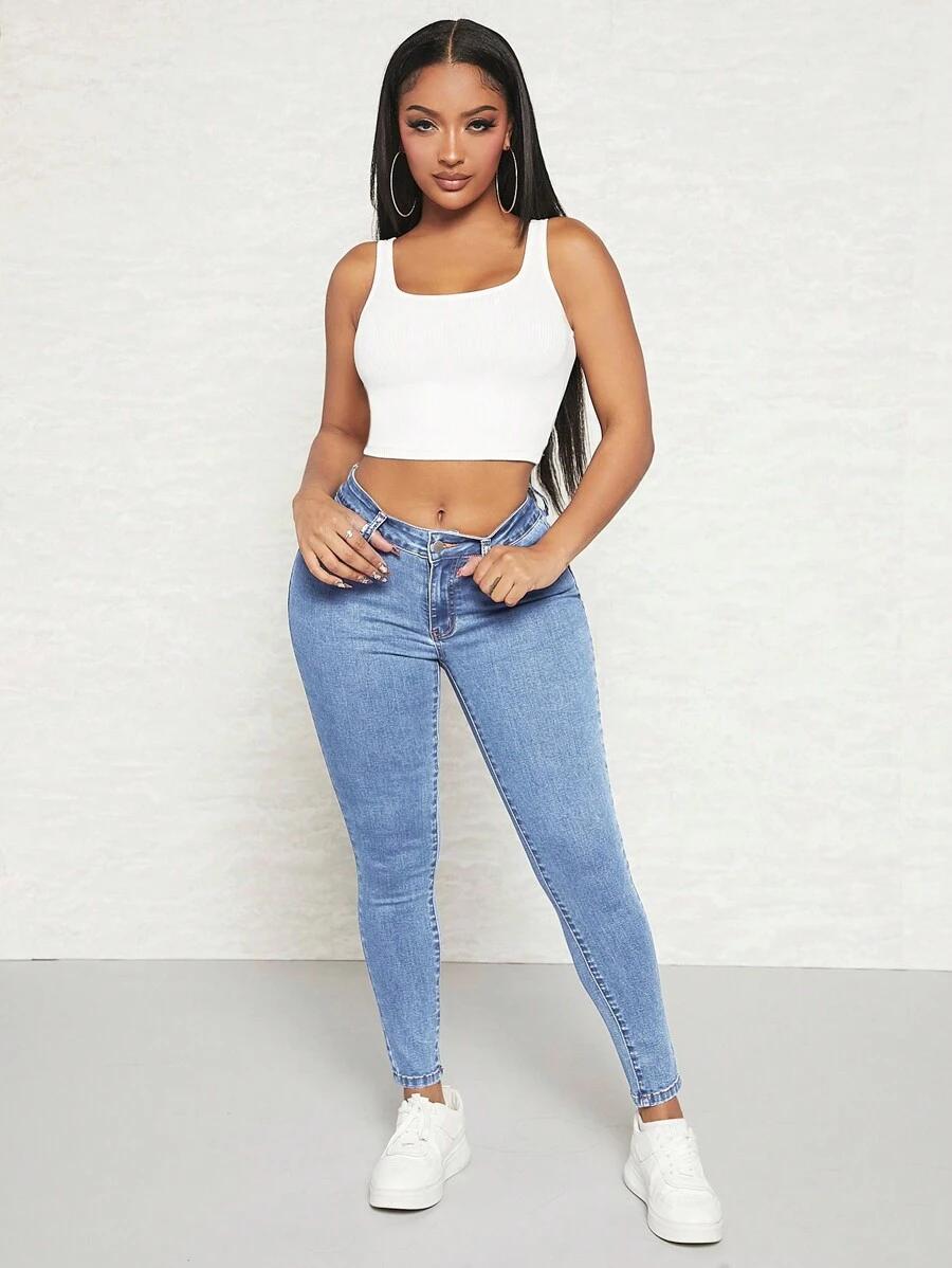 NIEBIESKIE SPODNIE JEANS RURKI