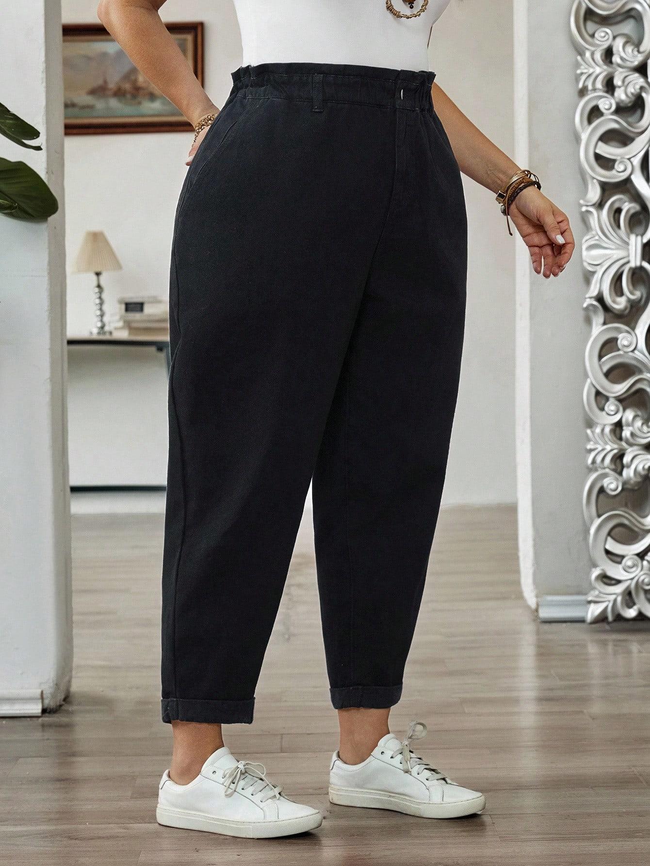 CZARNE SPODNIE casual
