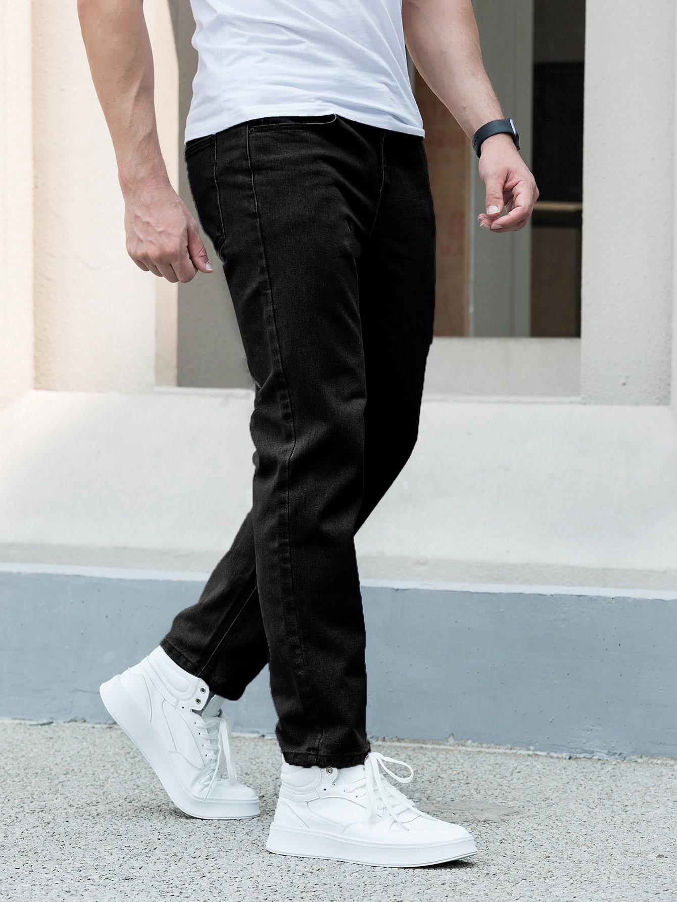 CZARNE SPODNIE JEANS