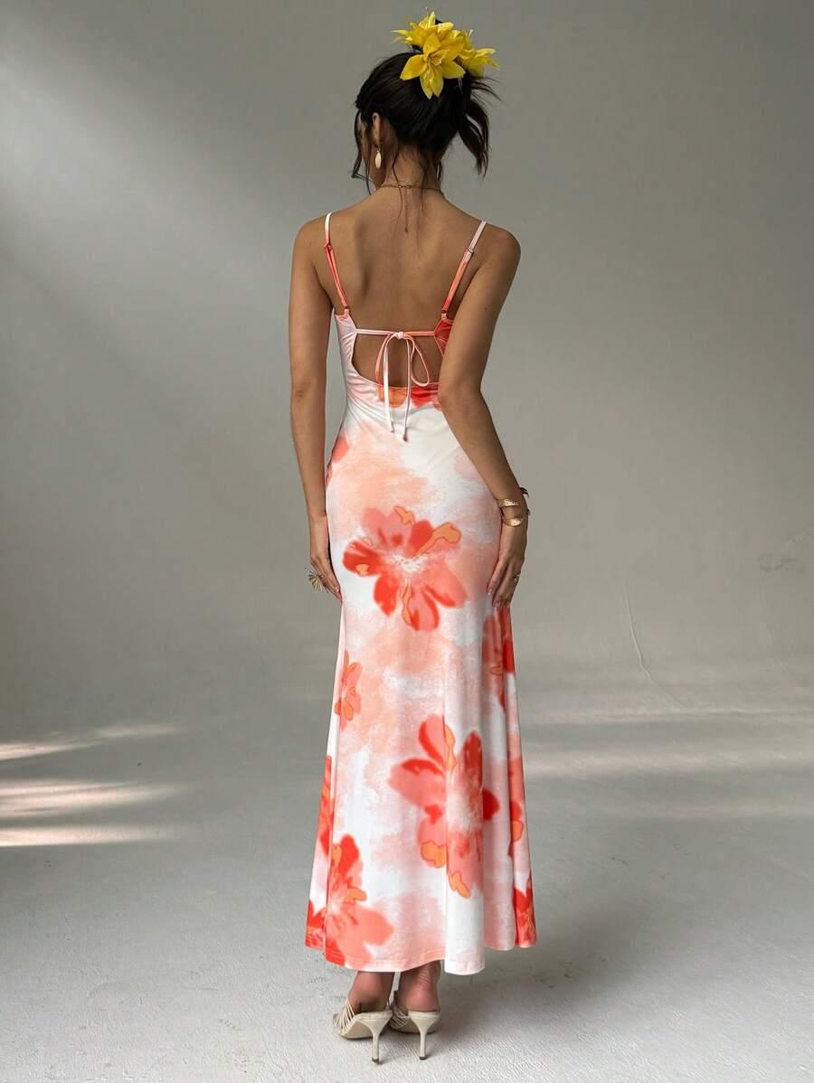 SUKIENKA MAXI W KWIATY 
