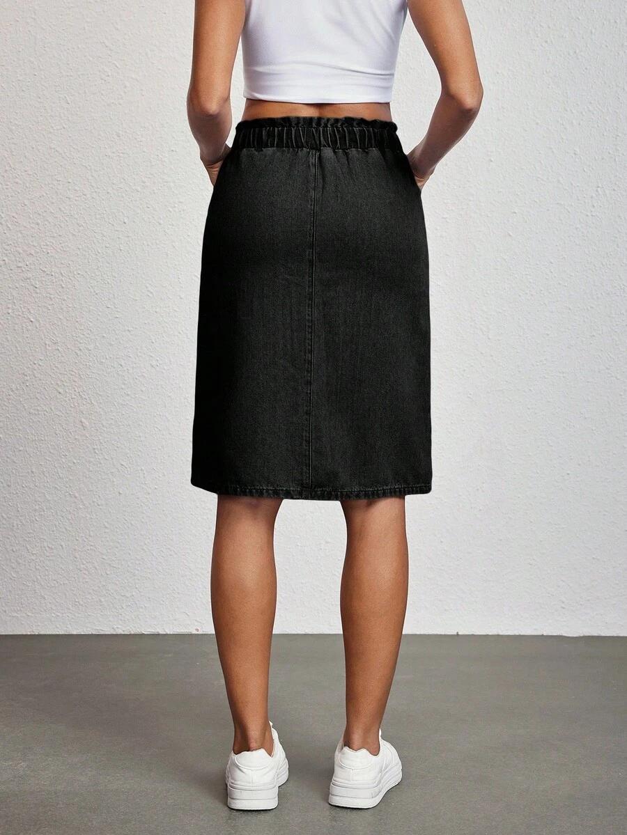 CZARNA SPÓDNICA JEANS